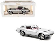 1963 Chevrolet Corvette Sting Ray Sebring Silver 1/18 Diecast Model Car | Norev