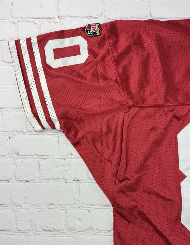 100% аутентичная винтажная футболка Jerry Rice Wilson 49ers профессиональная линия размер 50 XL мужская - Изображение 3 из 4