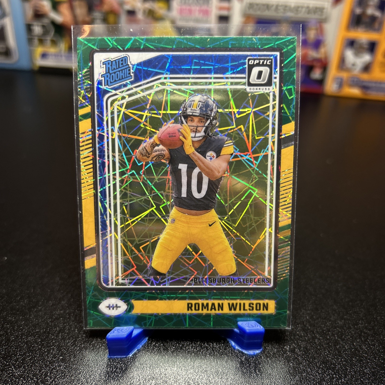 2024 Panini Donruss Optic - Rated Rookie Roman Wilson #285 Green Velocity Prizm.