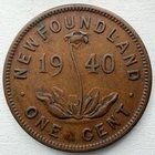 Newfoundland Small Cent coin from a recent eBay sale