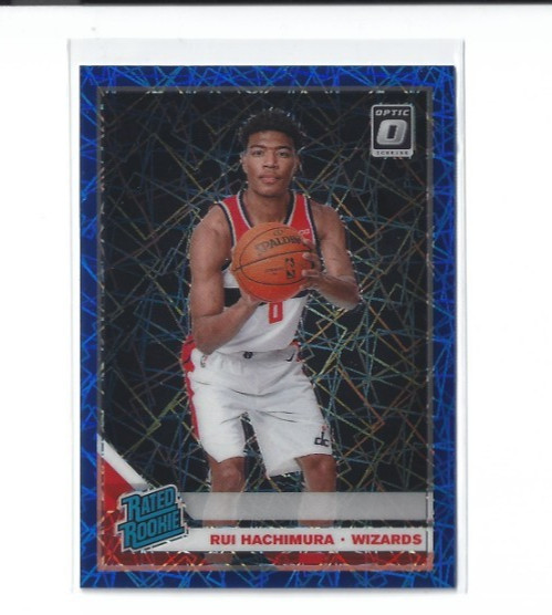 2019 Panini Donruss Optic Rui Hachimura #188 Rated Rookie Blue Velocity Prizm