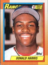 1990 Topps Donald Harris #314 RC Rookie Texas Rangers MLB Baseball Card Draft.... rookie card picture
