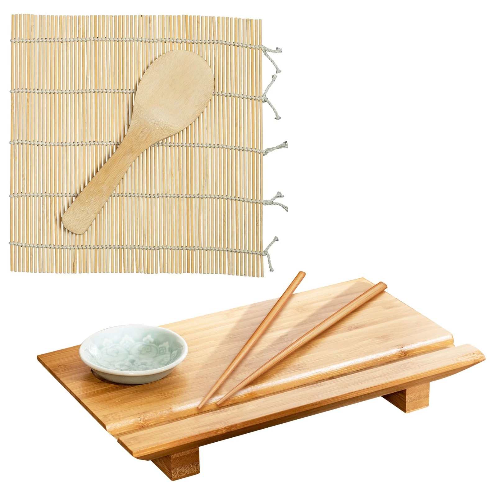 Joyce Chen 2Piece Sushi Making Set, Includes Sushi Board and Sushi Roller wit...