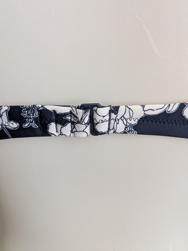 J Crew Large square neck bikini top in magnolia floral Navy Blue White Padded - Picture 6 of 11