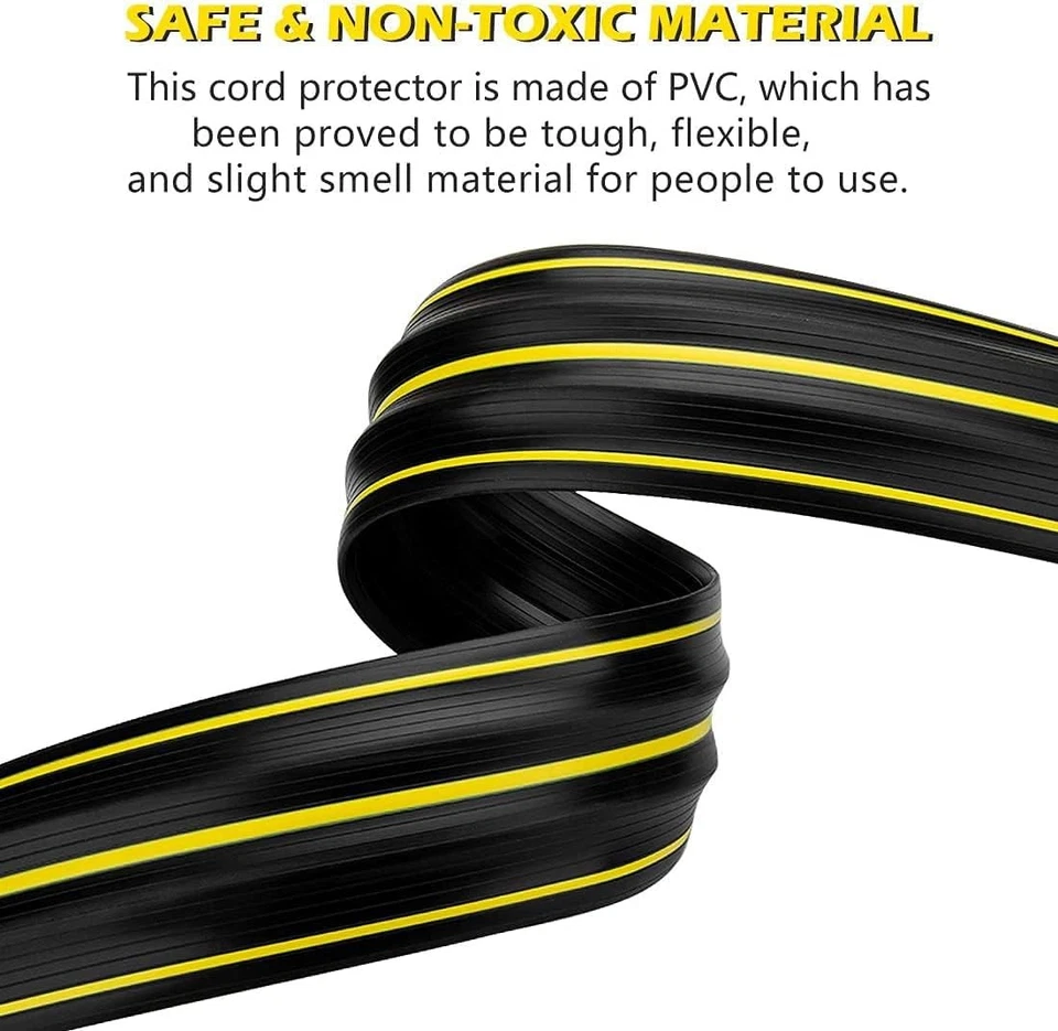 Cubierta de cable de piso cubierta de cable de piso de alta resistencia 3 canales cable de goma Prot Foto 3 de 4