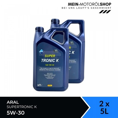 Aral SuperTronic K 5W-30 VW Renault Mercedes BMW Motorenöl 2x5 Liter = 10 Liter