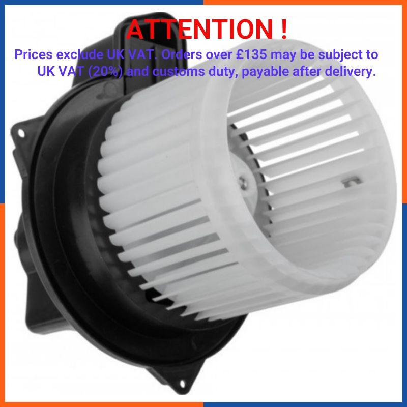 Ventilateur chauffage pour FIAT EWN-FT-011 77366208 pulseur d'air habitacle en ABS noir