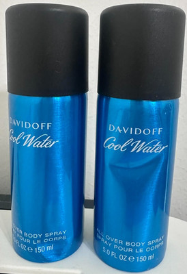 2 BOTTLE Davidoff Cool Water All Over Body Spray Men 5.0 oz 150 ml LITTLE DENTS