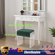 Taburete de Maquillaje Moderno Minimalista Acrílico Silla Multifuncional Tocador con Cojín
