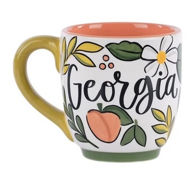 New Glory Haus Kayln Dunks Georgia Peach Hand Painted 16oz Mug