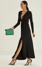 Ladies Long Sleeve Maxi Dress 75%OFF Size 8 Evening Party Dress