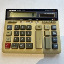 Calcolatrice Sharp Elsi Mate EL-2135 Twin Power S12 Memory Safe Vintage Retrò