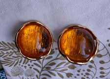 YVES ST LAURENT *Vintage* Goldene Ohrringe, C...