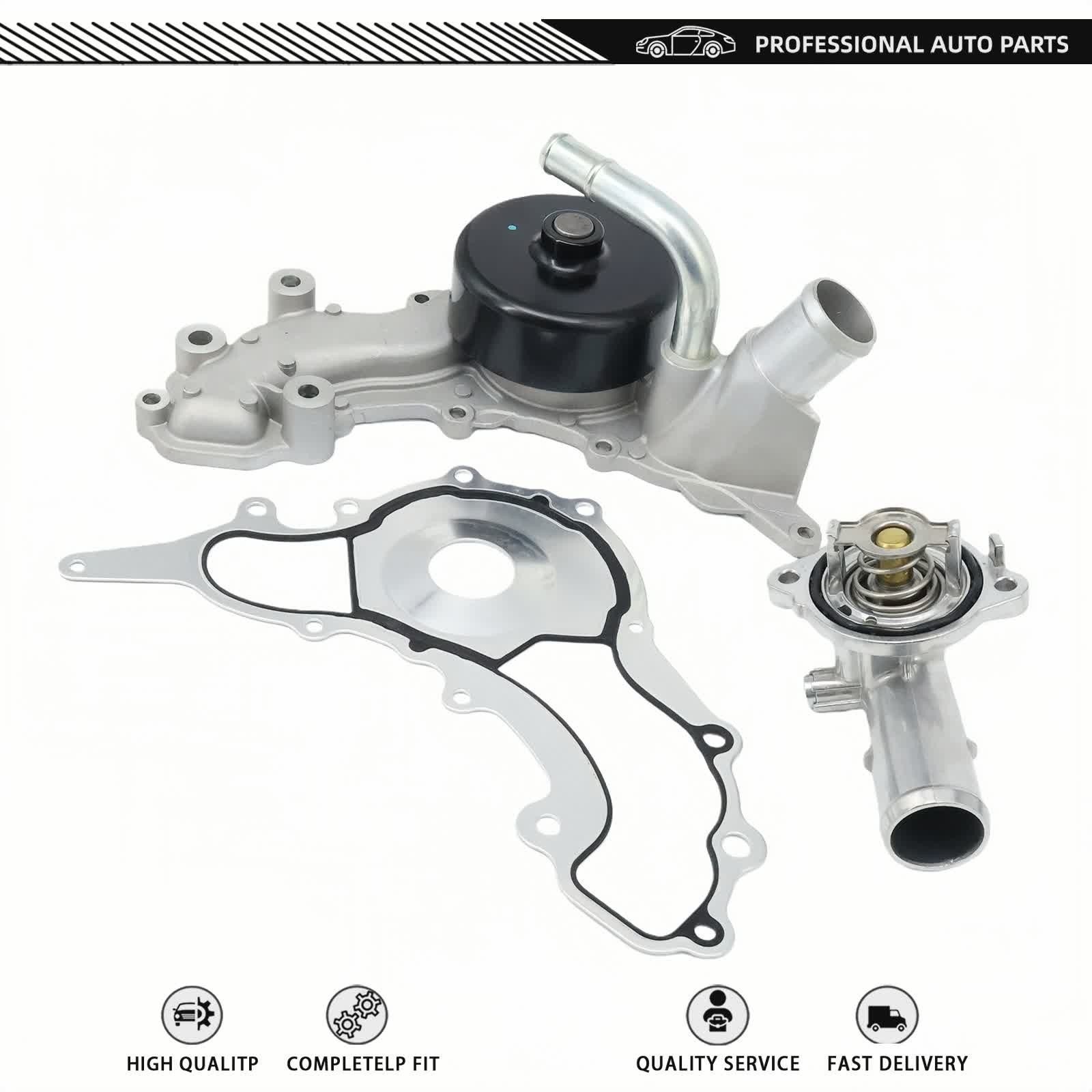 Engine Cooling Water Pump w/Thermostat Kit for 2017-2022 Maserati Levante 3.0 V6