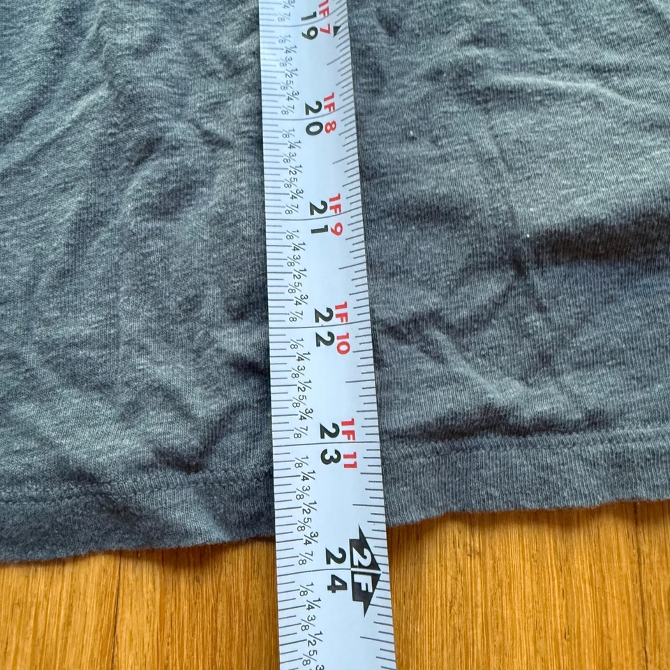 Camiseta sin mangas ligera Athleta talla L gris mezcla de lino sin mangas espalda deportiva Foto 4 de 4