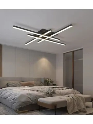 Lampadario Plafoniera Moderno A Led 9 Luci Da Soffitto Forma Ragno Da 42w 3360lm Nero Luce Calda 64398119