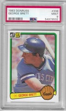 1983 Donruss George Brett #338 PSA 9 Mint Baseball Card.