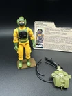 Vintage GI Joe Cobra Arah Figure Airtight V1 1985 Complete W/ File Card Hasbro