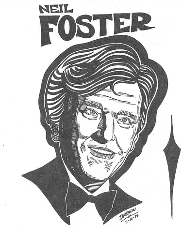 Neil Foster book caricature "Magic Autograph Poster Gallery" 1989 Gary Darwin