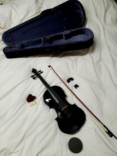 Schwarze Geige 4/4 mit H&uuml;lle (Stagg VN 4/4-TBK Black Violin) Gebraucht