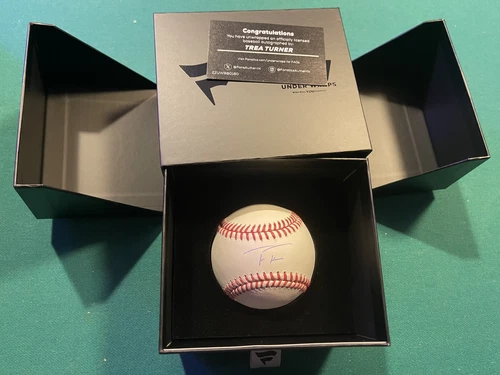 New ListingTrea Turner Signed MLB Baseball Fanatics 2025 Under Wraps Autograph Phillies