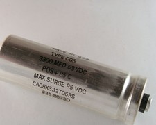 2x 3300uF 63V Large Can Power Electrolytic Computer Grade Capacitors DC mfd