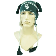 NCAA Zephyr Alpine Tassel Knit Beanie Hat Ear Flaps Toque Colorado State Rams