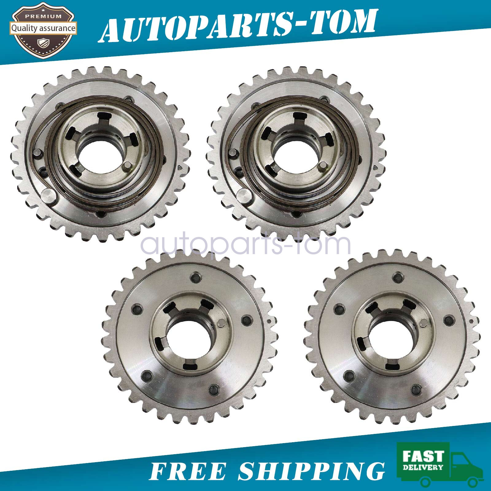 2Pc Inlet + 2Pc Outlet VVT Camshaft Phasers For Maserati Ghibli Quattroporte 3.0