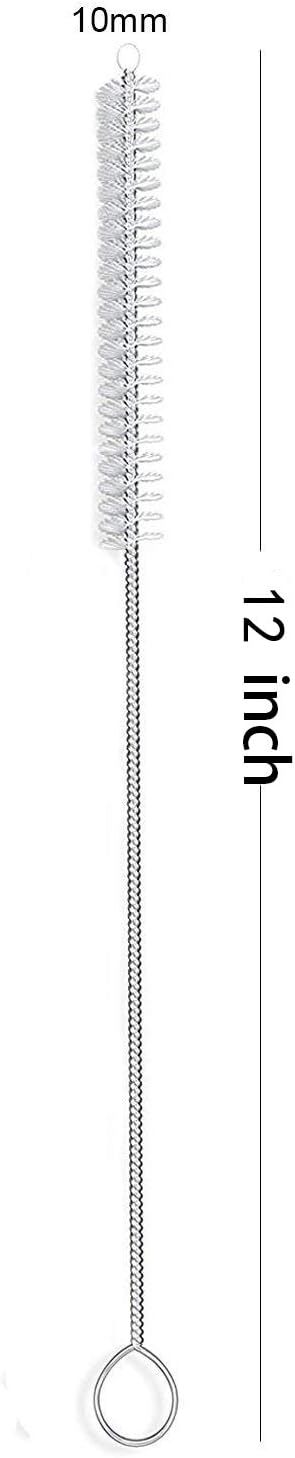 10-Pack 12-Inch Flexible Nylon Straw Brushes – Reusable Tube Cleaners