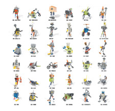 HexBug Junk Bots loose Figures with 2 trash accessories - you choose character