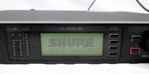 Rack Mount Shure UR4S+ G1 Wireless Mic System Receiver 470-530 MHz - Picture 3 of 5