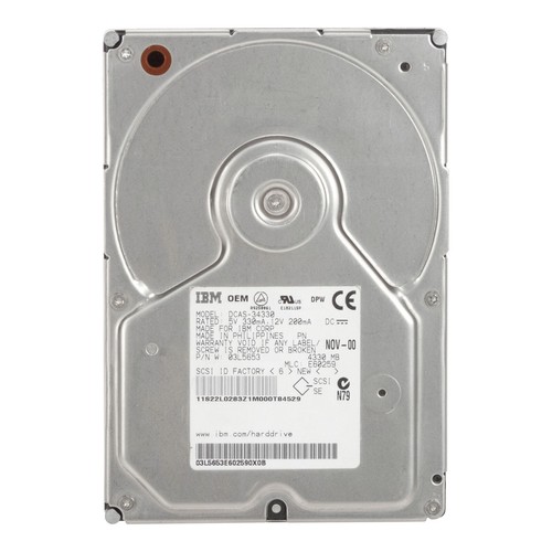 Hard Drive IBM 03L5653 DCAS-34330 4.3GB 5.4K Ultra SCSI 3.5'' - Picture 3 of 3