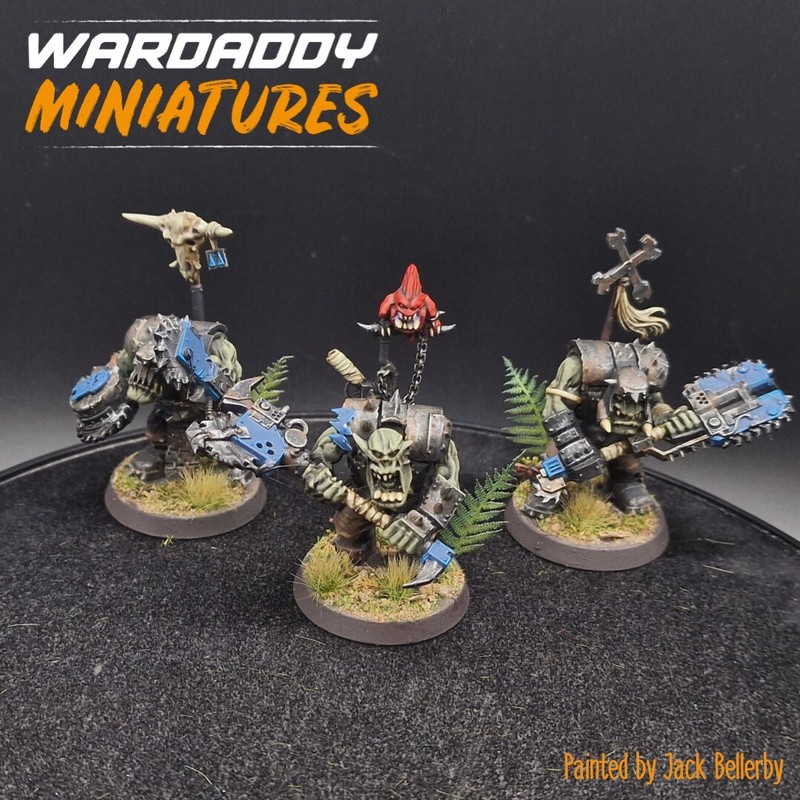 Pro Painted Warhammer 40K Ork Nobz ×3 GAMES  WORKSHOP wardaddy miniatures