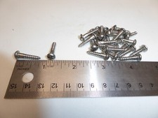 #8 x 3/4" Round Head Slotted Wood Screw SS 18-8 VINTAGE MADE in USA! Qty 20