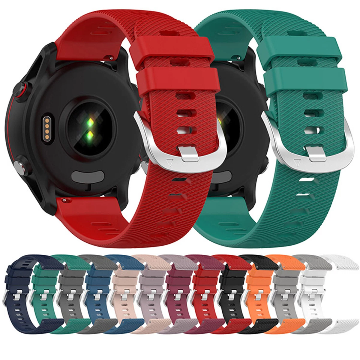 Cinturino Di Ricambio Per Garmin Forerunner 35 - In Silicone Morbido, Per Polsi 130-230 Mm - Con Cacciavite E Viti