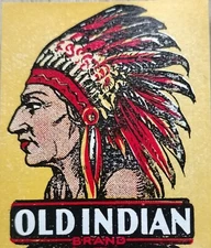 1930s Valmor Old Indian Brand Rubbing Oil Label Chicago Black Americana NOS