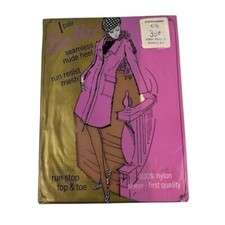 Vintage 1960s Sea Mist Seamless Nude Heel Cinnamon Pantyhose 9.5