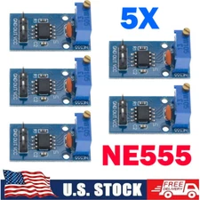 5x NE555 Duty Cycle Pulse Frequency Adjustable Square Wave Generator Module USA