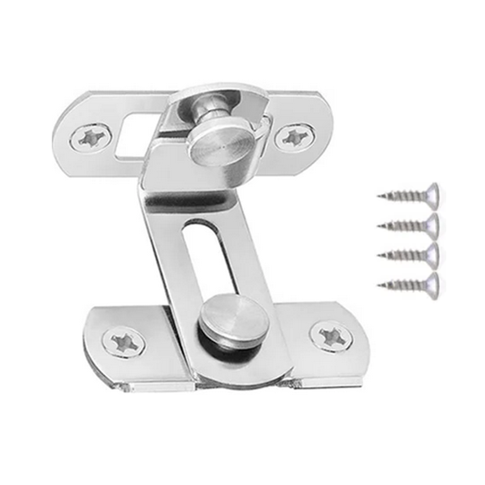 1 PC 180/90 Degree Stainless Steel Hook Latch Lock with Screws for Doors and Windows