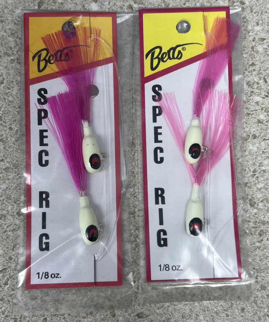 Betts Fishing Lure 780-8-41 Spec Rig 1/8 Shrimp Glow Shrimp Glo 2pc ...