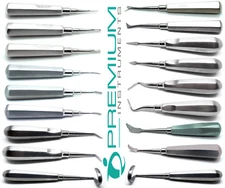 16 Pcs Dental Extraction Elevators Cogswell Cryer Spear Crane Apical Instruments