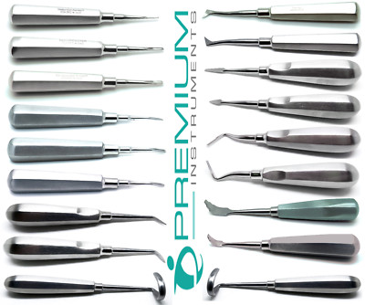 16 Pcs Dental Extraction Elevators Cogswell Cryer Spear Crane Apical Instruments