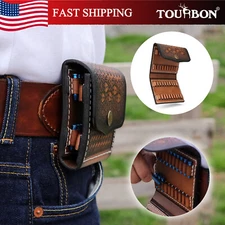 TOURBON Shooting Leather .22LR Shells Belt Pouch Rifle Bullets Holder Ammo Carry