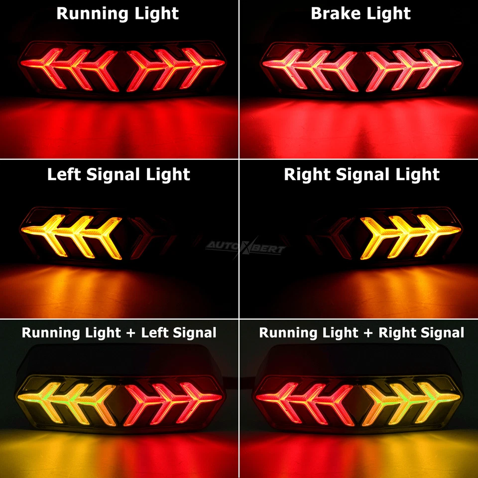 Luz de freno trasera LED intermitente dinámico para Honda GROM CBR650F MSX125. Foto 4 de 4