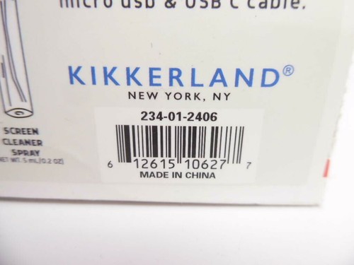 Kikkerland EMERGENCY TECH KIT 4 Piece Set NEW Charging Cable,MICRO FIBER,Spray - Picture 2 of 3