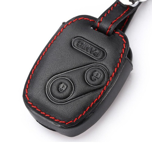 Leather Car Key Fob Case Cover Holder Bag For Honda Accord Civic CRV 4/3 Buttons - Picture 9 of 16
