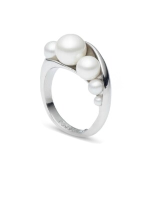 $65 Carolee Michelle Metal & Pearl Ring X617