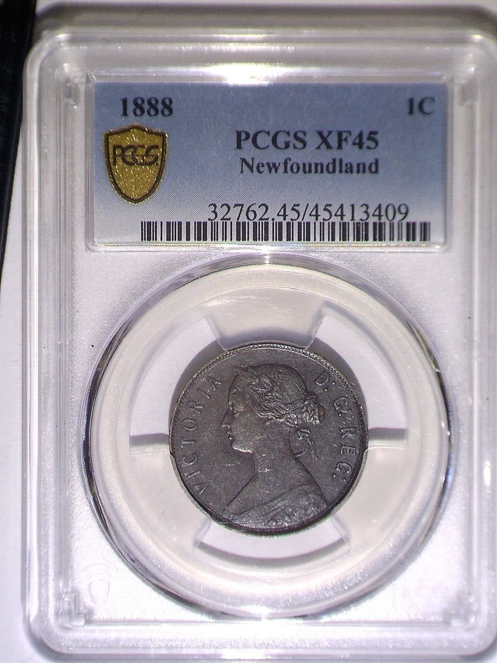 1888 PCGS XF45 Newfoundland Large One Cent - Penny - 1C - Gold Shield/NFC Holder - Image 2 of 3