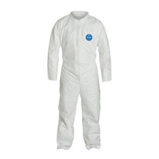 Dupont TY120S-4X Tyvek 400 Coverall Plain Suit Zipper Front Case/25 Ea