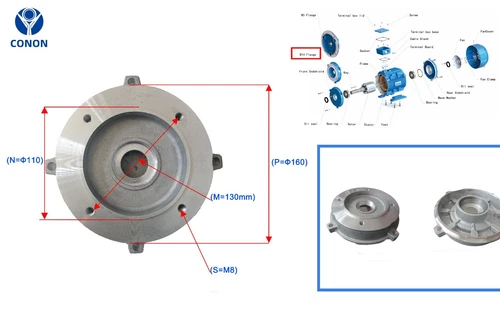Electric motor B14A Flange shaft 28mm For 112 Frame YX3 SERIES Three phase motor - Picture 2 of 5